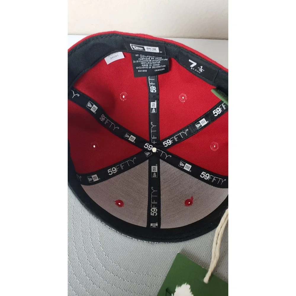 New Era Denim Tears 59FIFTY Fitted Hat Red 7 1/4 Mens Cap Streetwear Designer